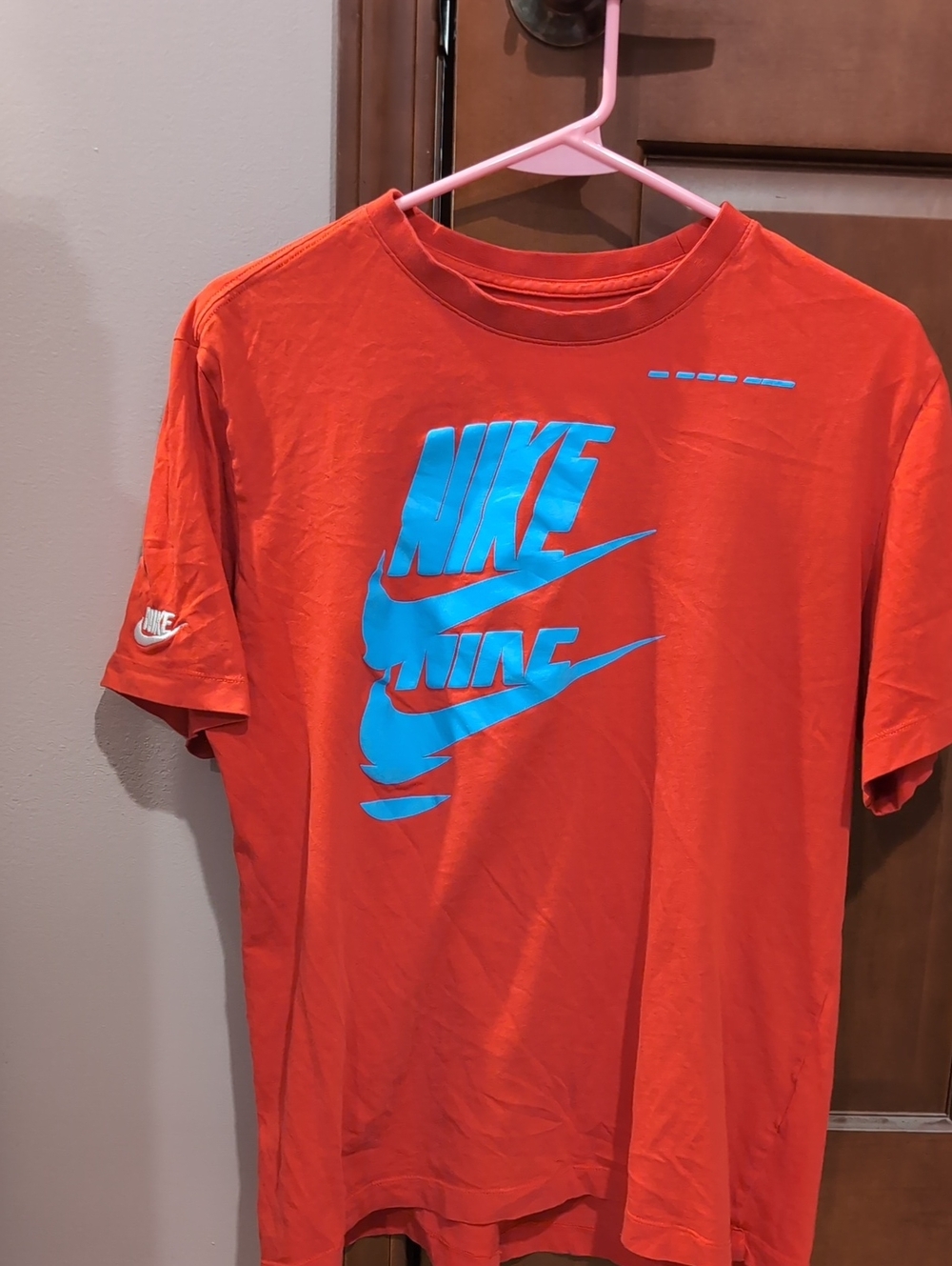 Nike Short-Sleeve Tee with Blue Logo